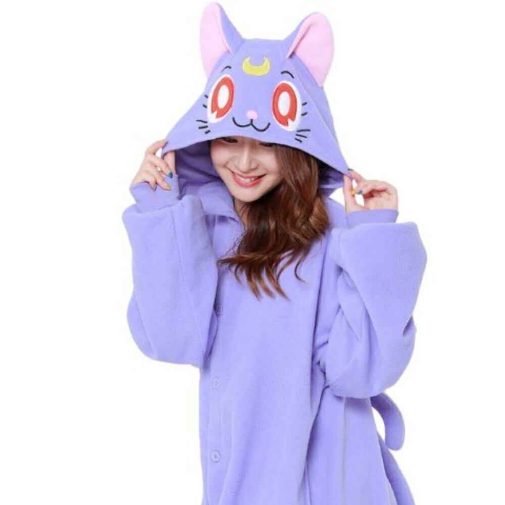 Kigurumi Shop - Sailor Moon Luna Onesie/Jumpsuit - Plus Size XL - Purple